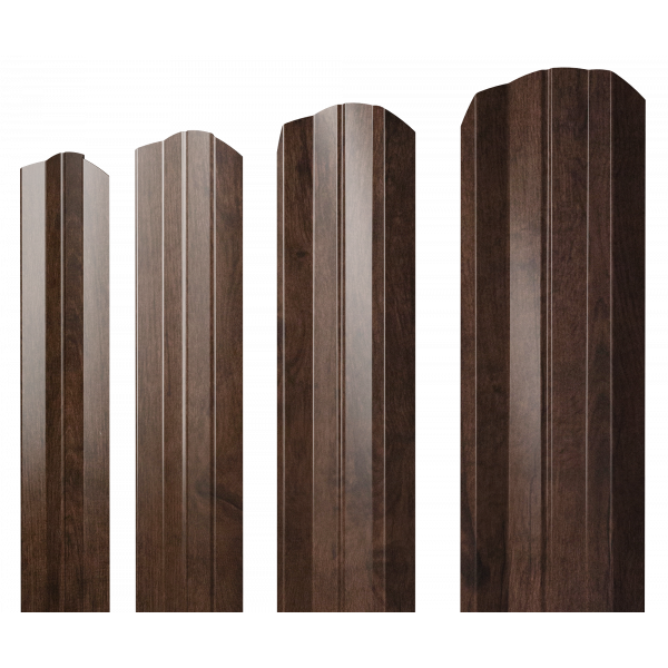 Штакетник М-образный А фигурный 0,45 Print Elite Antique Wood TwinColor