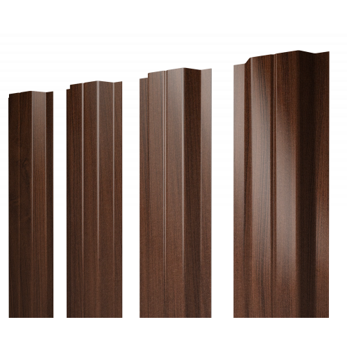 Штакетник П-образный A с прямым резом 0,45 Print Elite Choco Wood TwinColor Штакетник П-образный A с прямым резом 0,45 Print Elite Choco Wood TwinColor