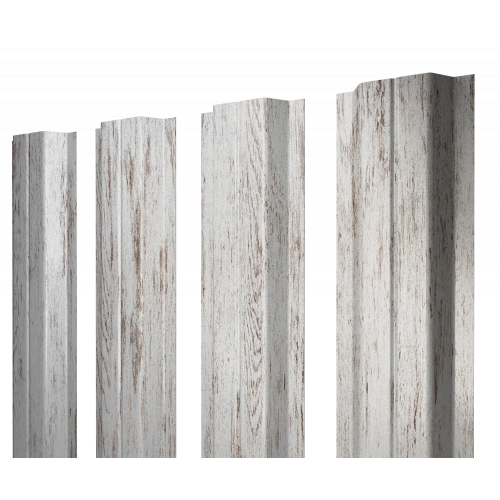 Штакетник П-образный A с прямым резом 0,45 Print Elite Snow Wood TwinColor Штакетник П-образный A с прямым резом 0,45 Print Elite Snow Wood TwinColor