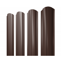 Штакетник Полукруглый Slim фигурный 0,45 Drap RAL 8017 шоколад