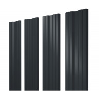Штакетник Twin 0,45 Drap RAL 7016 антрацитово-серый
