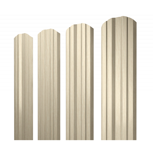 Штакетник Twin фигурный 0,45 Print Elite Milky Wood TwinColor Штакетник Twin фигурный 0,45 Print Elite Milky Wood TwinColor