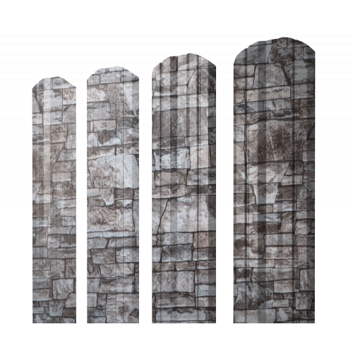 Штакетник Twin фигурный 0,45 Print Elite Fine Stone TwinColor Штакетник Twin фигурный 0,45 Print Elite Fine Stone TwinColor