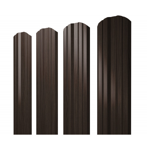 Штакетник Twin фигурный 0,45 Print Elite Coffee Wood TwinColor Штакетник Twin фигурный 0,45 Print Elite Coffee Wood TwinColor