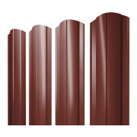Штакетник Круглый фигурный 0,45 PE RAL 3009 оксидно-красный