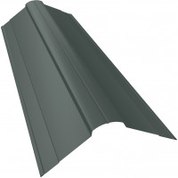 Планка конька фигурного 100x100 0,45 PE с пленкой RAL 7005 мышино-серый (2м)