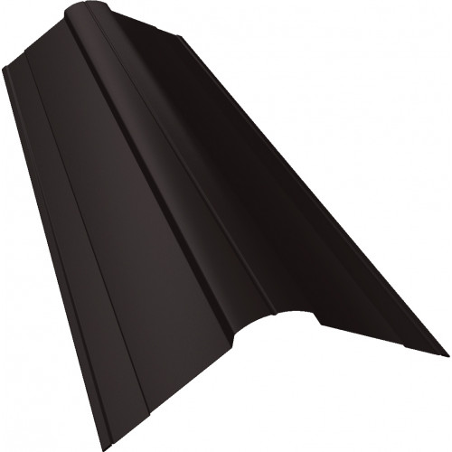 Планка конька фигурного 100x100 0,45 PE с пленкой RR 32 темно-коричневый (2м) Планка конька фигурного 100x100 0,45 PE с пленкой RR 32 темно-коричневый (2м)