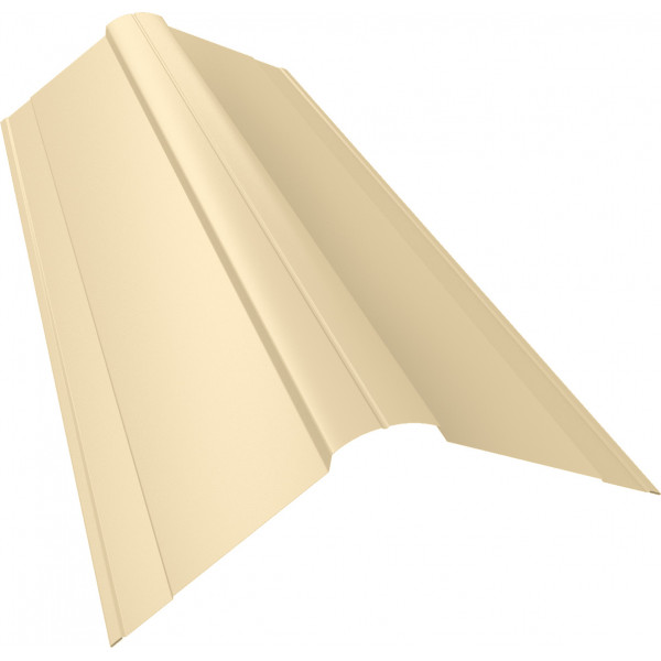 Планка конька фигурного 150x150 0,45 PE с пленкой RAL 1015 светлая слоновая кость (2м)