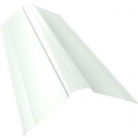 Планка конька фигурного 150x150 0,4 PE с пленкой RAL 9003 сигнальный белый (2м)