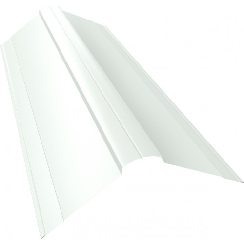 Планка конька фигурного 150x150 0,4 PE с пленкой RAL 9003 сигнальный белый (2м) Планка конька фигурного 150x150 0,4 PE с пленкой RAL 9003 сигнальный белый (2м)