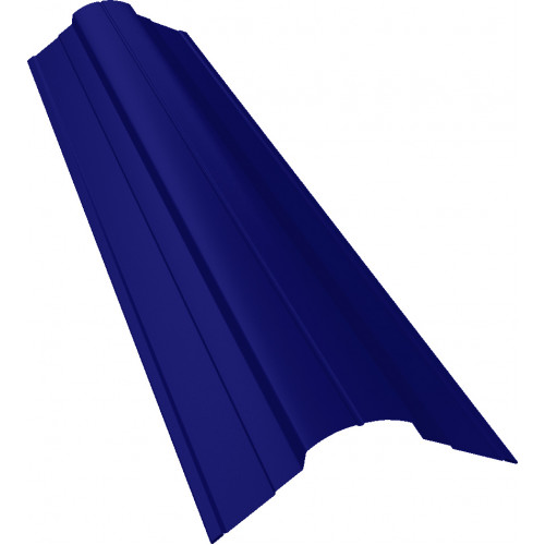 Планка конька фигурного 70x70 0,45 PE с пленкой RAL 5002 ультрамариново-синий (2м)
