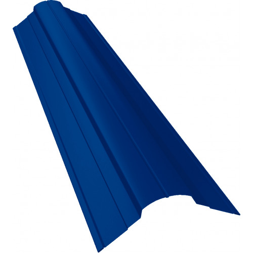 Планка конька фигурного 70x70 0,4 PE с пленкой RAL 5005 сигнальный синий (2м) Планка конька фигурного 70x70 0,4 PE с пленкой RAL 5005 сигнальный синий (2м)