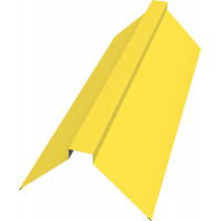 Планка конька плоского 115х30х115 0,45 PE с пленкой RAL 1018 цинково-желтый (2м)