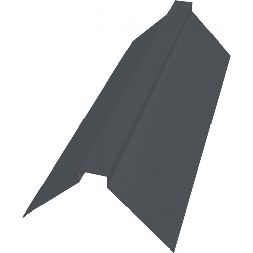 Планка конька плоского 115х30х115 0,4 PE с пленкой RAL 7024 мокрый асфальт (2м) Планка конька плоского 115х30х115 0,4 PE с пленкой RAL 7024 мокрый асфальт (2м)