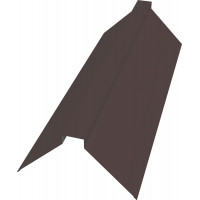 Планка конька плоского 115х30х115 0,4 PE с пленкой RAL 8017 шоколад (2м)