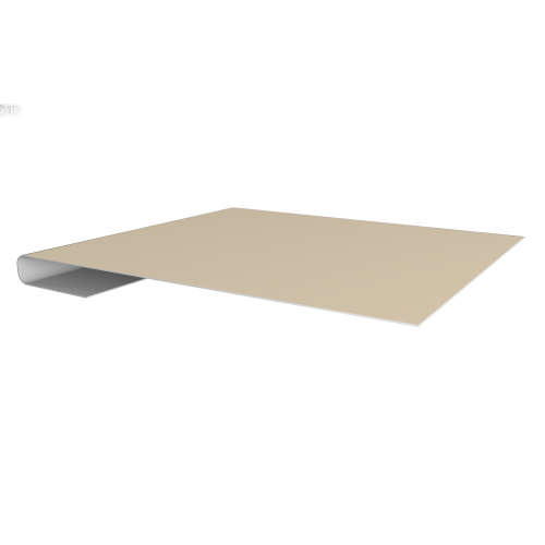 Планка завершающая 0,45 PE с пленкой RAL 1015 светлая слоновая кость (2м) Планка завершающая 0,45 PE с пленкой RAL 1015 светлая слоновая кость (2м)