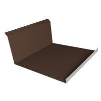 Планка примыкания нижняя 20х122х260х15 0,4 PE с пленкой RAL 8017 шоколад (2м)