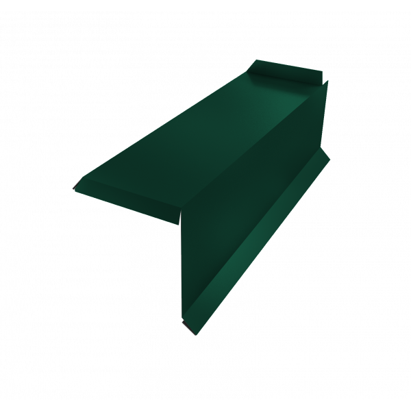 Планка торцевая сегментная 30мм Правая 0,5 Satin с пленкой RAL 6005 зеленый мох
