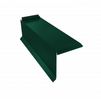 Планка торцевая сегментная 30мм Левая 0,5 Satin с пленкой RAL 6005 зеленый мох