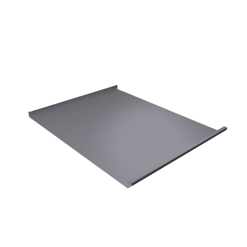Фальц двойной стоячий Grand Line 0,45 PE с пленкой на замках RAL 7004 сигнальный серый Фальц двойной стоячий Grand Line 0,45 PE с пленкой на замках RAL 7004 сигнальный серый