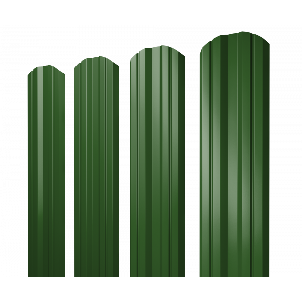 Штакетник Twin фигурный 0,45 PE RAL 6002 лиственно-зеленый