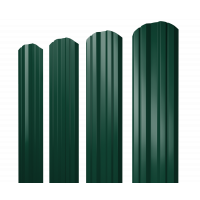 Штакетник Twin фигурный 0,45 PE-Double RAL 6005 зеленый мох