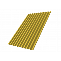Профнастил С21R 0,45 PE RAL 1018 цинково-желтый