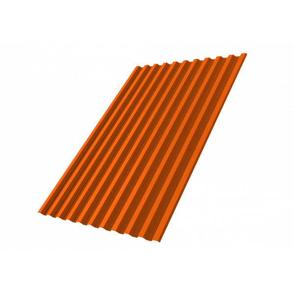 Профнастил С21R 0,45 PE RAL 2004 оранжевый