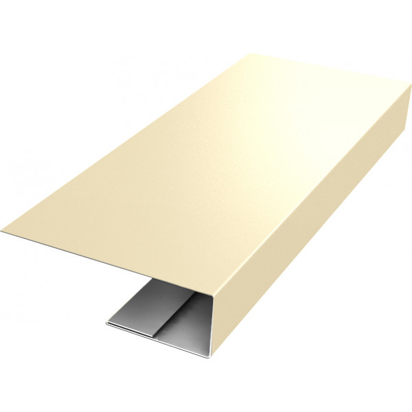J-Профиль 12мм 0,45 PE с пленкой RAL 1015 светлая слоновая кость (2м)