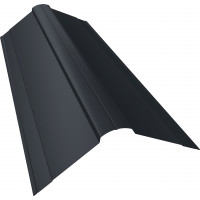 Планка конька фигурного 150x150 0,45 Drap RAL 7024 мокрый асфальт (2м)
