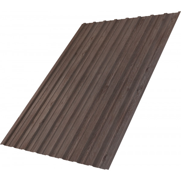 Профнастил С10A 0,45 Print Twincolor White Wood