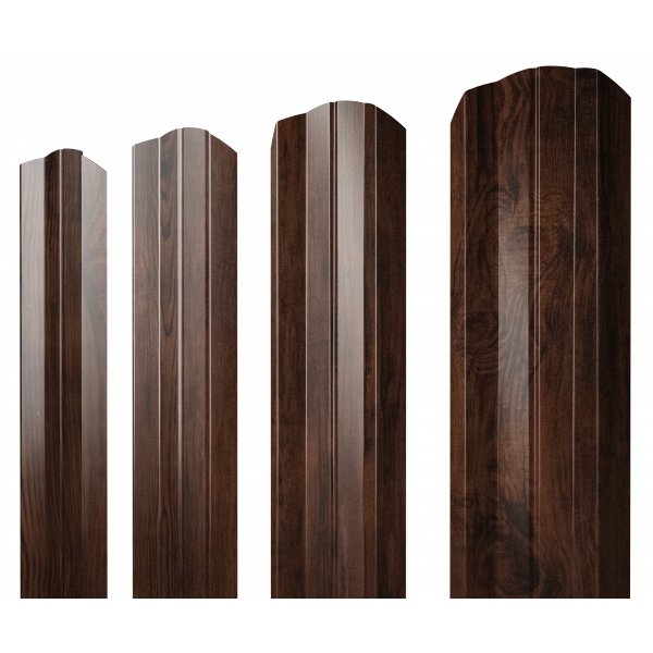 Штакетник М-образный А фигурный 0,45 Print Elite Cherry Wood TwinColor