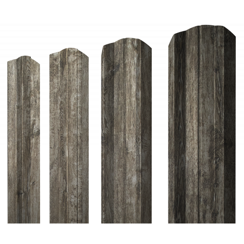 Штакетник М-образный А фигурный 0,45 Print Elite Nordic Wood TwinColor