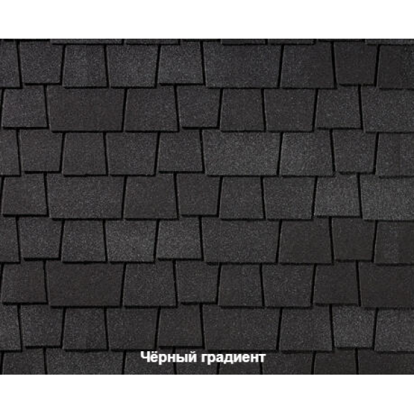 Черепица гибкая RoofShield Премиум Эстейт черный градиент