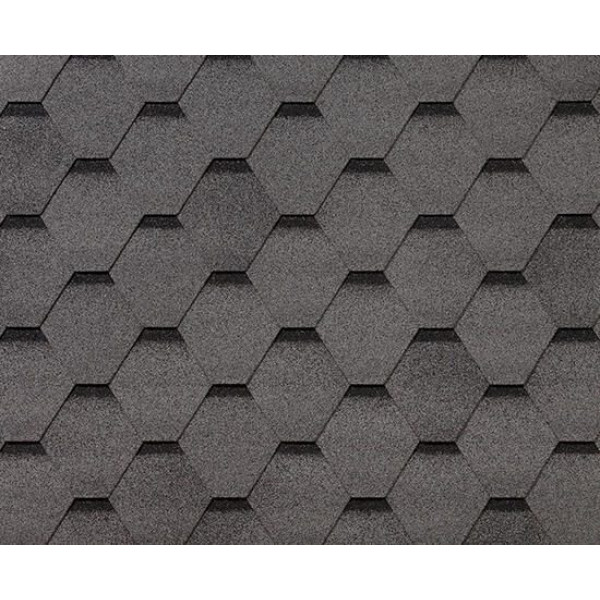 Черепица гибкая RoofShield Фемили Эко Лайт Стандарт серый с оттенением