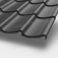 Металлочерепица МП Ламонтерра-XL (VALORI-20-DarkGrey-0.5)