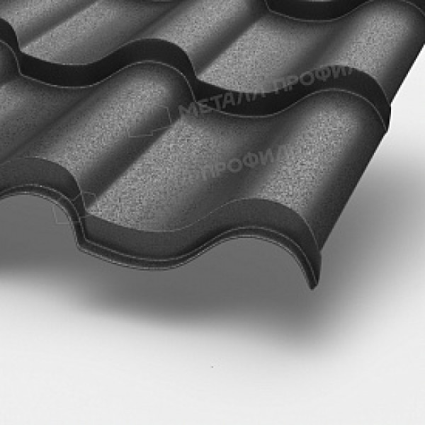 Металлочерепица МП Монтерроса-X (VALORI-20-DarkGrey-0.5)